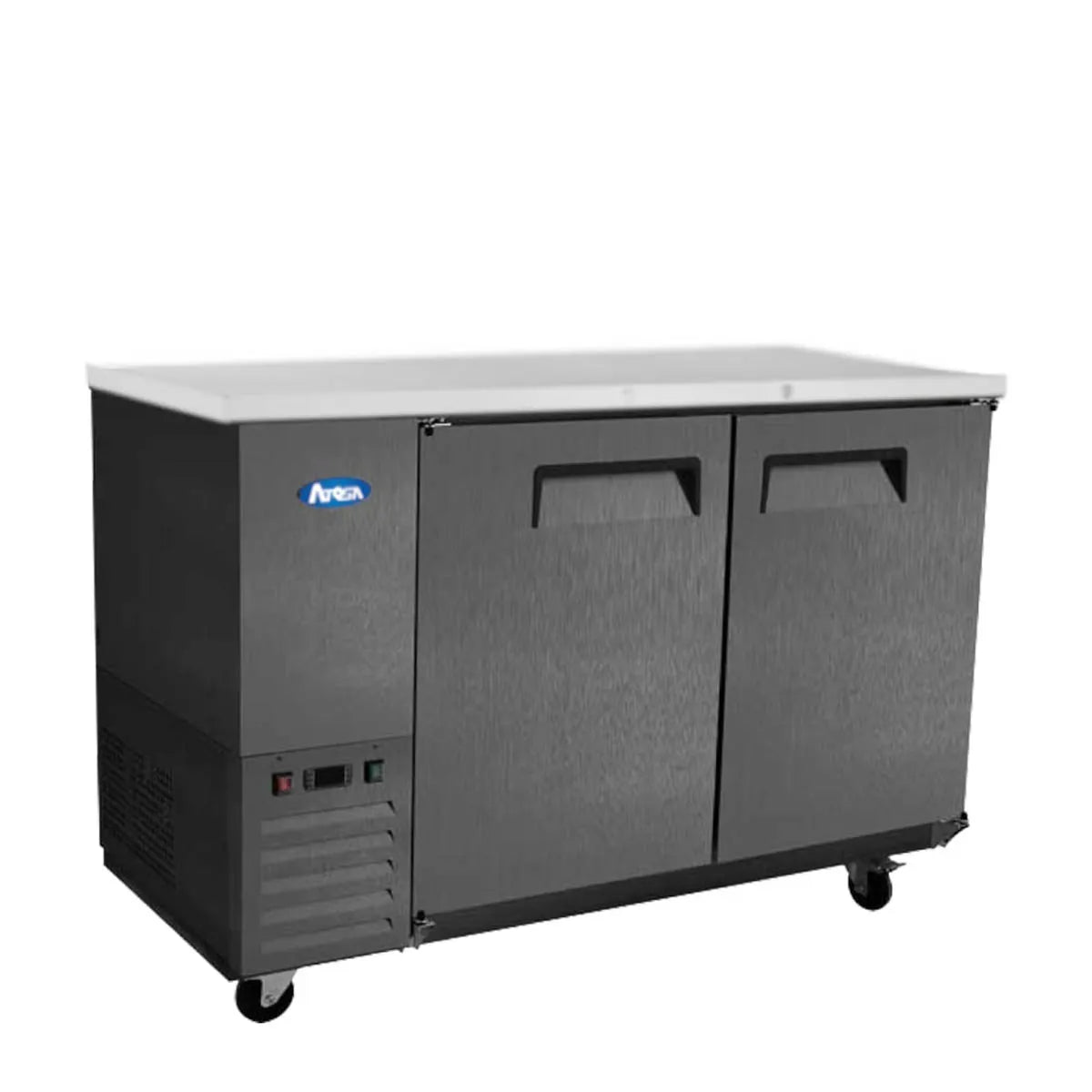 New Atosa SBB59GRAUS2 59" Back Bar Cooler Shallow Depth - Black