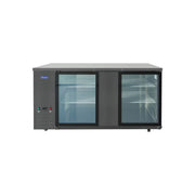 New Atosa SBB69GGRAUS2 69" Back Bar Cooler w/ Glass Door Shallow Depth - Black
