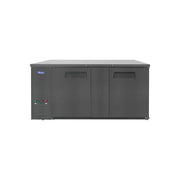 New Atosa SBB69GRAUS2 69" Back Bar Cooler Shallow Depth - Black