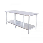 New Atosa SSTW - 3096 Stainless Steel Work Table with Undershelf (96" x 30" x 34") - Falcon Restaurant Supply - 1