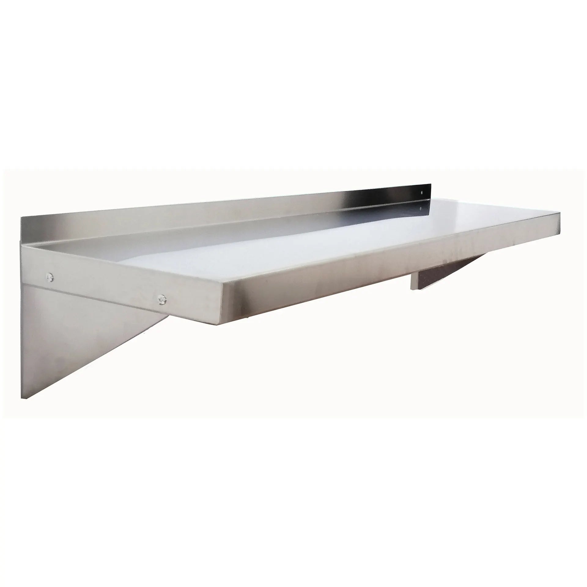 New Atosa SSWS-1248 Wall Shelf, 12"x48"x10", 18 Gage, Stainless Steel 304