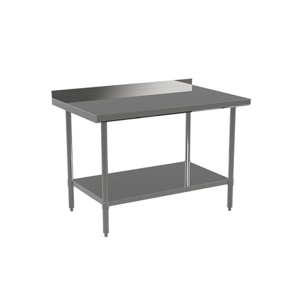 New Atosa ST2472ECR2 72" x 24" Stainless Steel Work Table with 2" Backsplash