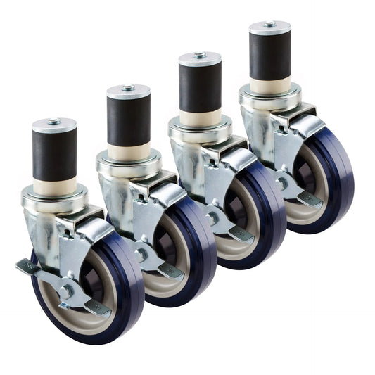 New Atosa WA400001 Caster Set, 5" H, 1-1/2" Expanding Stem Caster Kit (Set of 4)