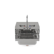 New Atosa SH15SD 15-3/4" Stainless Hand Sink w/ Side Splashes, Wrist Blade Handle & 8" Backsplash