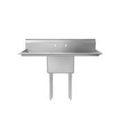 New Atosa SS1818D11D18 54" One Compartment Sink w/ Dual Drainboards, 18" x 18" Bowl