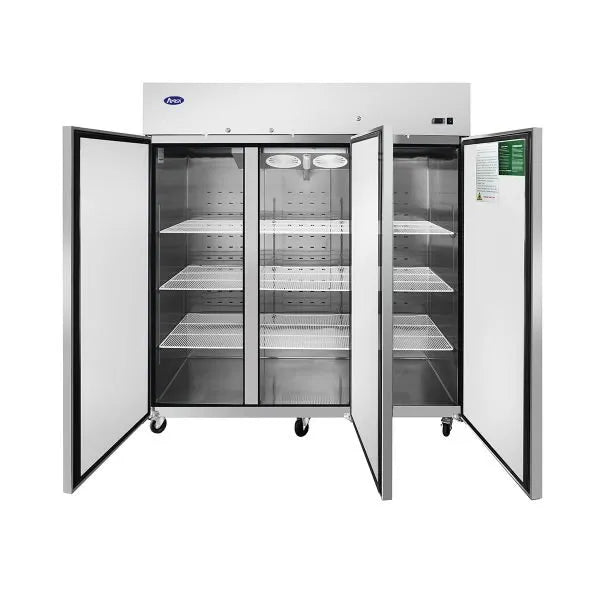 New Atosa MBF8006GR Top Mount (3) Door Reach-In Refrigerator
