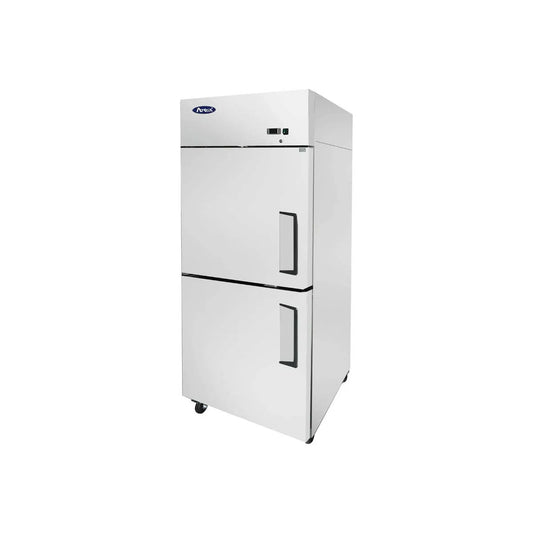 New Atosa MBF8010GRL Top Mount (2) Divided Door Reach-In Refrigerator - Left Hinged