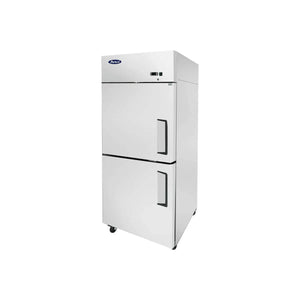 New Atosa MBF8010GRL Top Mount (2) Divided Door Reach-In Refrigerator - Left Hinged