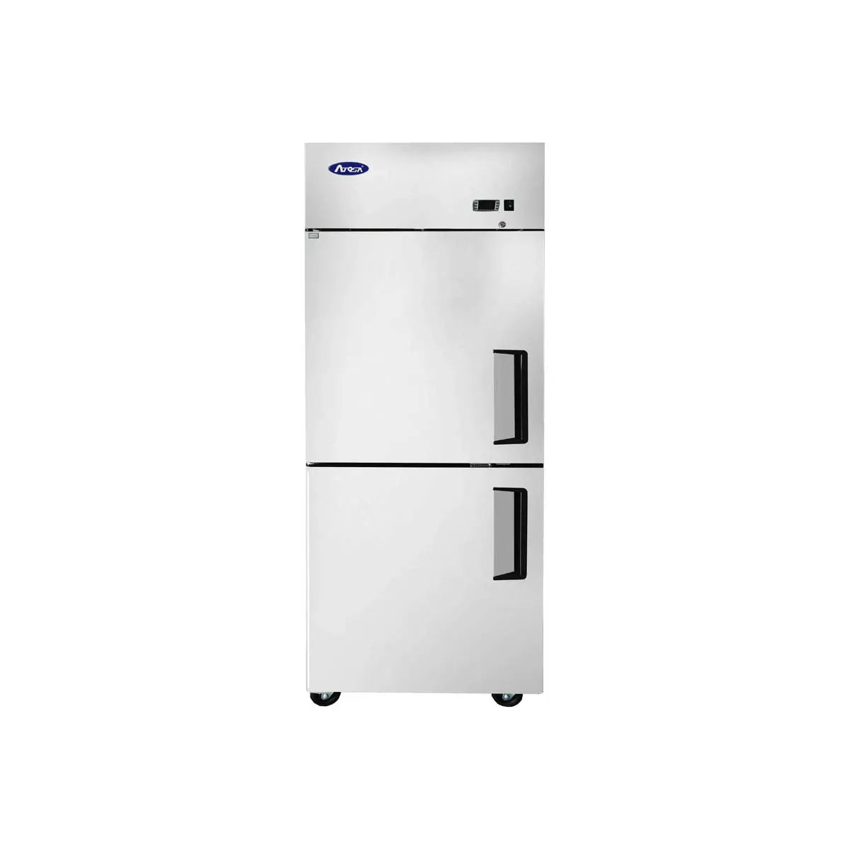 New Atosa MBF8010GRL Top Mount (2) Divided Door Reach-In Refrigerator - Left Hinged