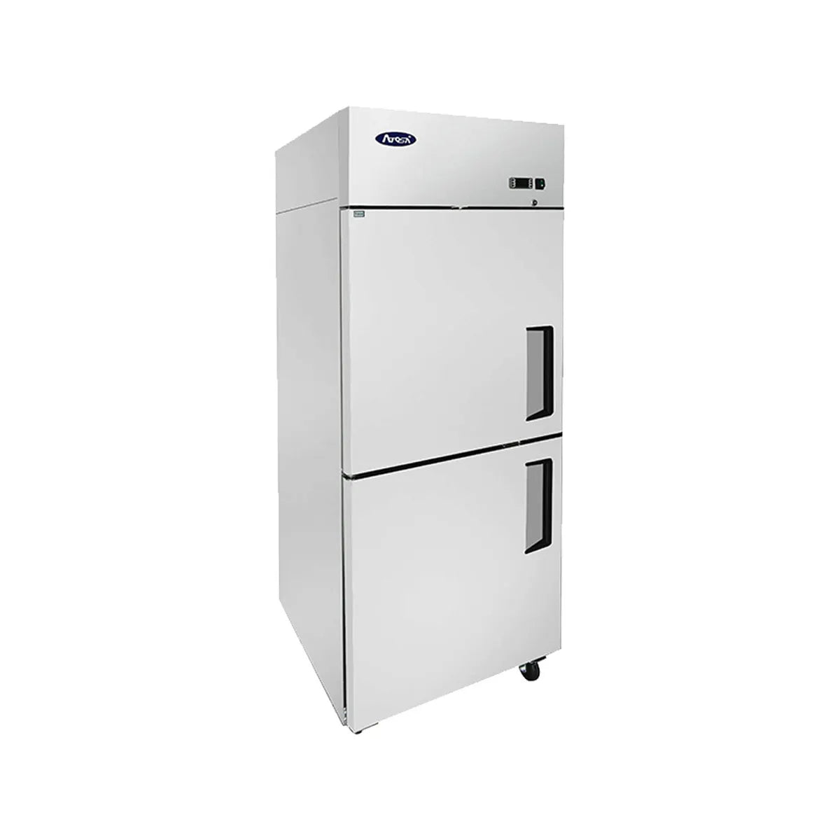 New Atosa MBF8010GRL Top Mount (2) Divided Door Reach-In Refrigerator - Left Hinged