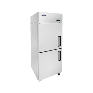 New Atosa MBF8010GRL Top Mount (2) Divided Door Reach-In Refrigerator - Left Hinged