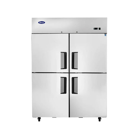 New Atosa MBF8011GR Top Mount 2-Section Divided Door Reach-In Refrigerator