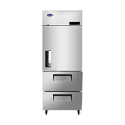 New Atosa MBF8021GR Top Mount 1-Section (1) Top Door/(2) Bottom Drawers Reach-In Freezer