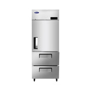 New Atosa MBF8022GR Top Mount (1) Top Door/(2) Bottom Drawers Reach - In Refrigerator - Falcon Restaurant Supply - 1