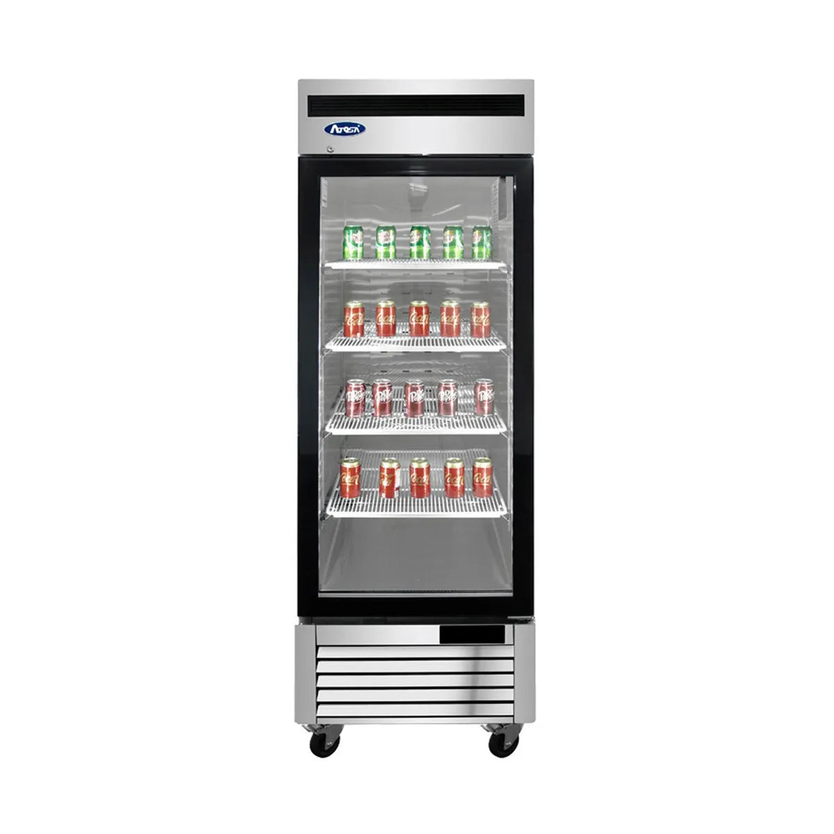 New Atosa MCF8705GR Bottom Mount (1) Glass Door Merchandiser Refrigerator