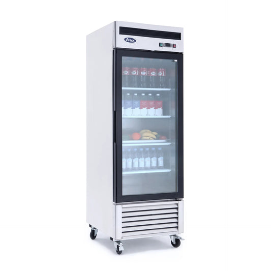 New Atosa MCF8705GRL Bottom Mount (1) Glass Door Refrigerator - Left-Hinged