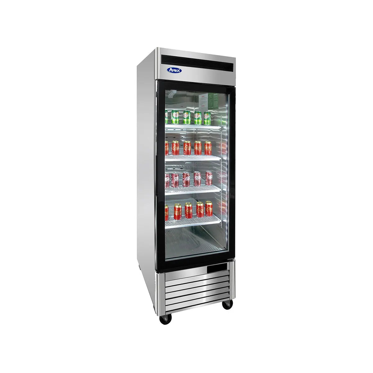 New Atosa MCF8705GR Bottom Mount (1) Glass Door Merchandiser Refrigerator