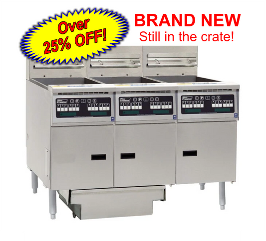 New Pitco SSH55-3FD-I12 Solstice Supreme Natural Gas Floor Fryer 120-150 lb