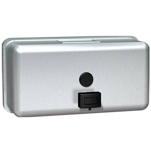 New ASI 10-0345 Horizontal Stainless 40oz Wall Mounted Liquid Soap Dispenser