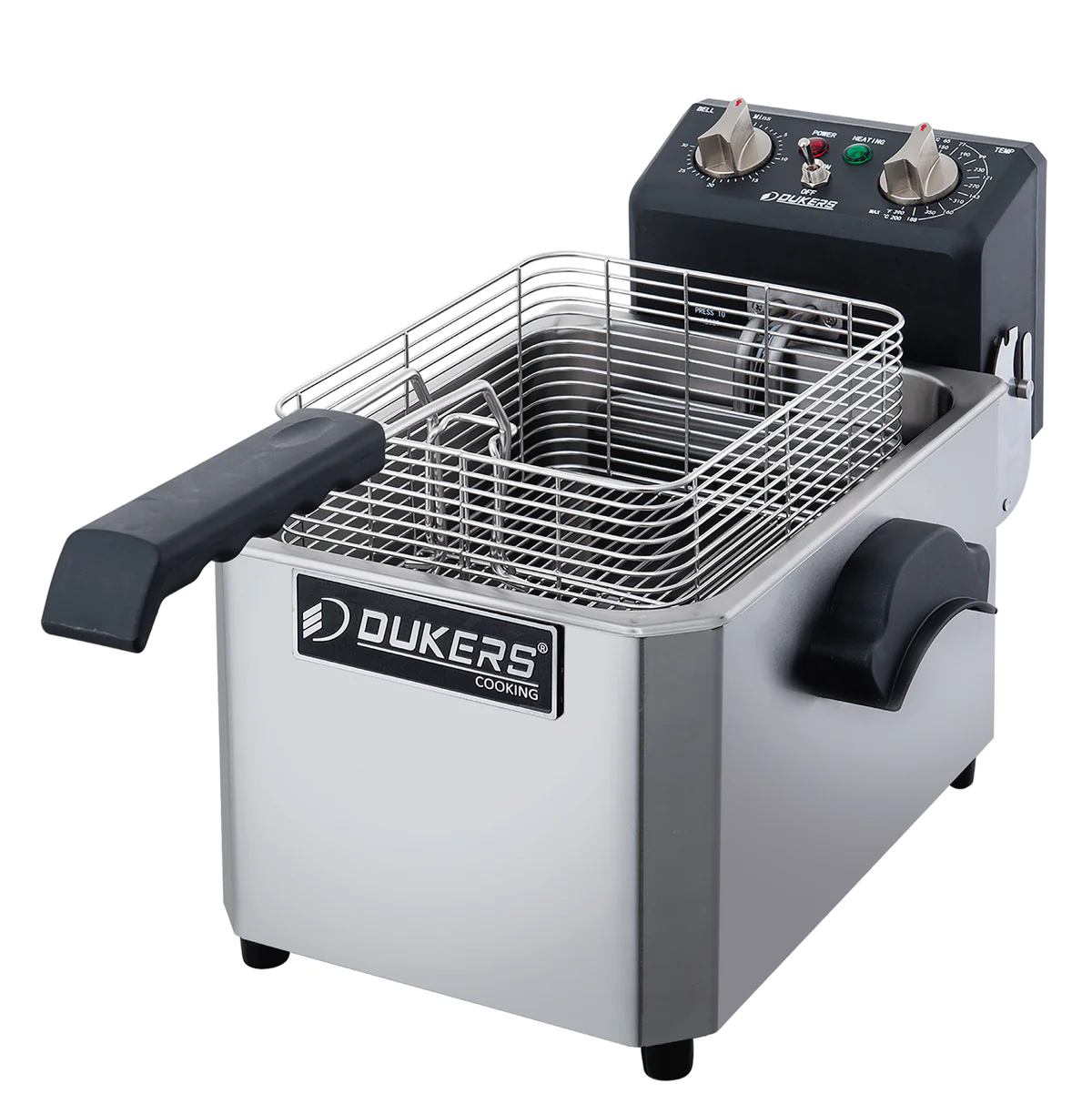 New Dukers - DCF15E, 15lb One Basket Electric Countertop Deep Fryer 208V