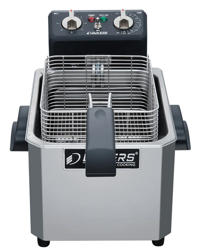 New Dukers - DCF15E, 15lb One Basket Electric Countertop Deep Fryer 208V