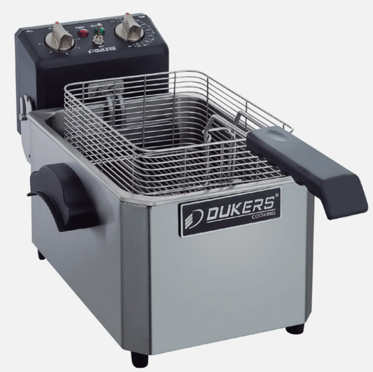 Dukers - DCF7E, 7lb Single Basket Electric Countertop Deep Fryer 120V