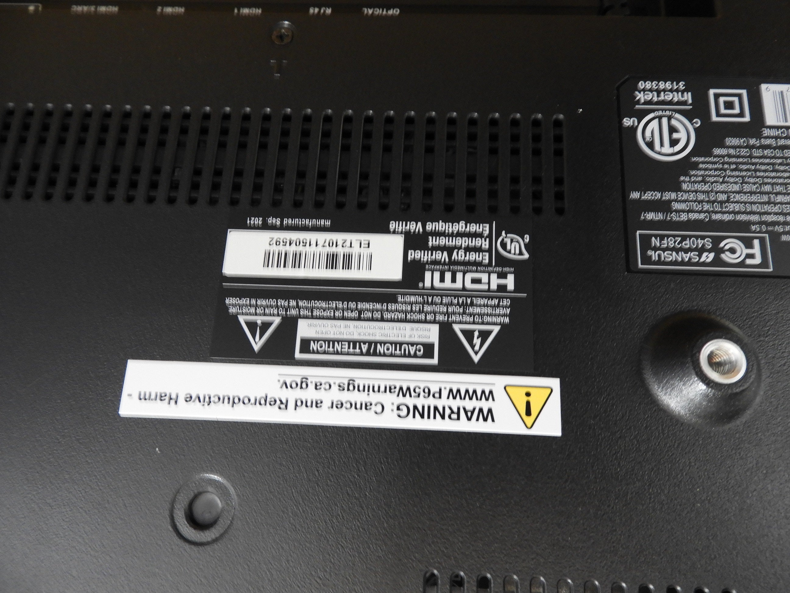 Used SANSUI S40P28FN 40-Inch 1080p Full HD LED Smart TV with Remote Control