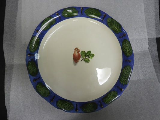 Used GIEN FRANCE Porcelain Poivre et Sel 12" Dining Plate