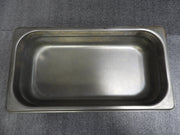 Used Choice  1/3 size stainless steel steam table pan  12-3/4x7x 2-1/2 C IP