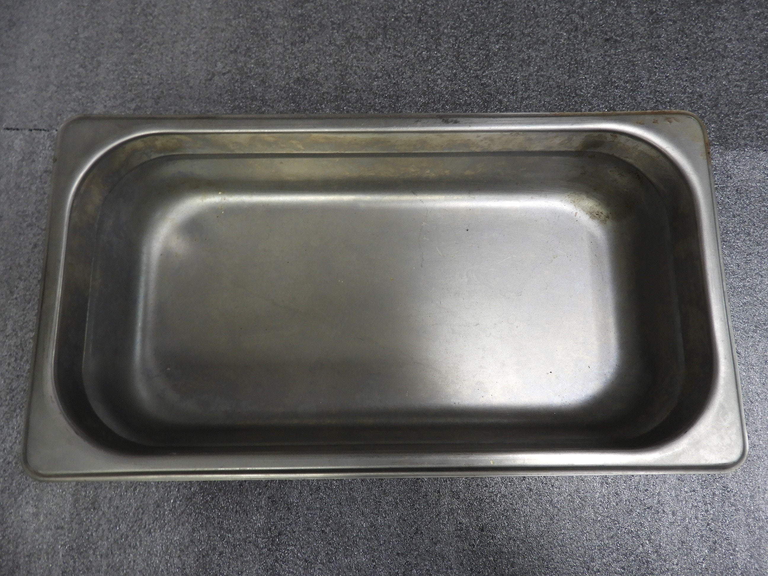 Used Choice  1/3 size stainless steel steam table pan  12-3/4x7x 2-1/2 C IP