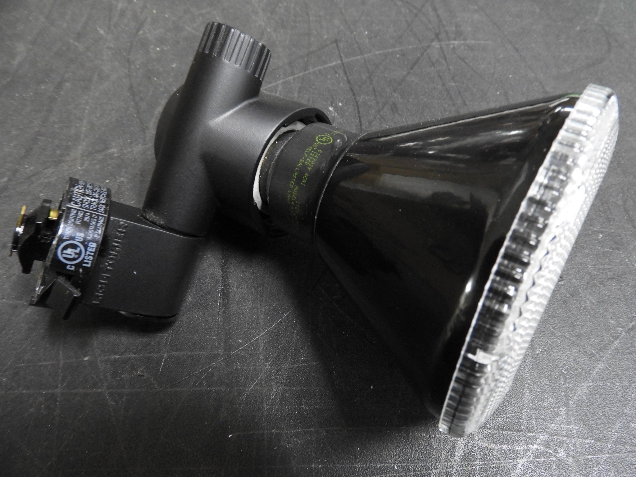 Used Lightolier 8201BK Track Lighting Par - Tech Low Profile Adapter, Black - Falcon Restaurant Supply - 1