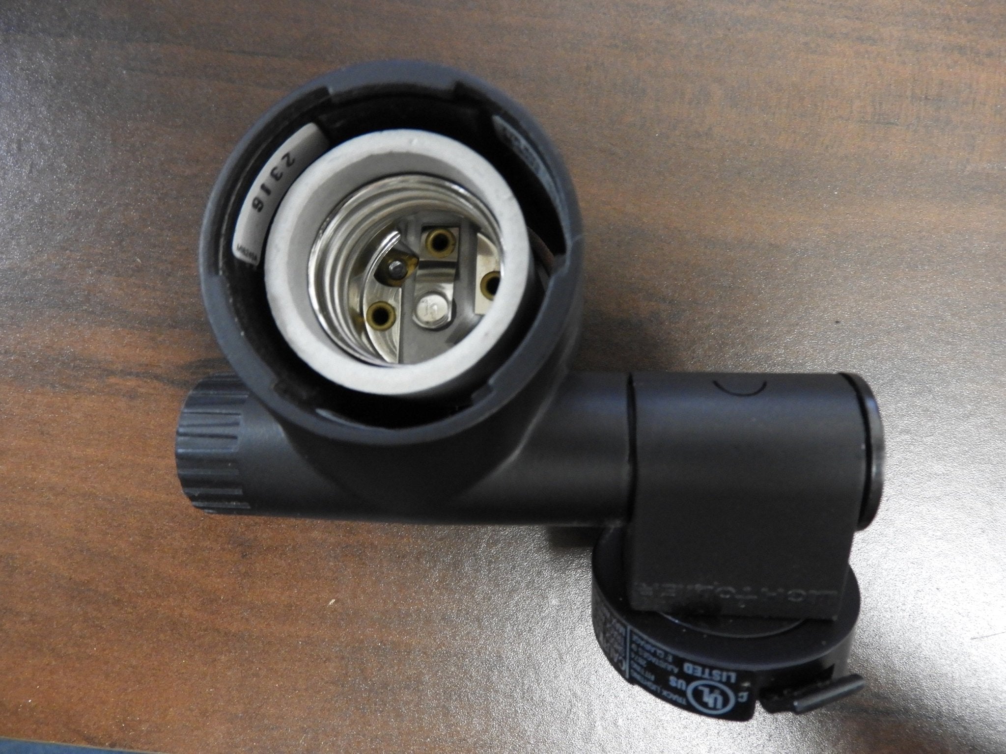 Used Lightolier 8201BK Track Lighting Par - Tech Low Profile Adapter, Black - Falcon Restaurant Supply - 7