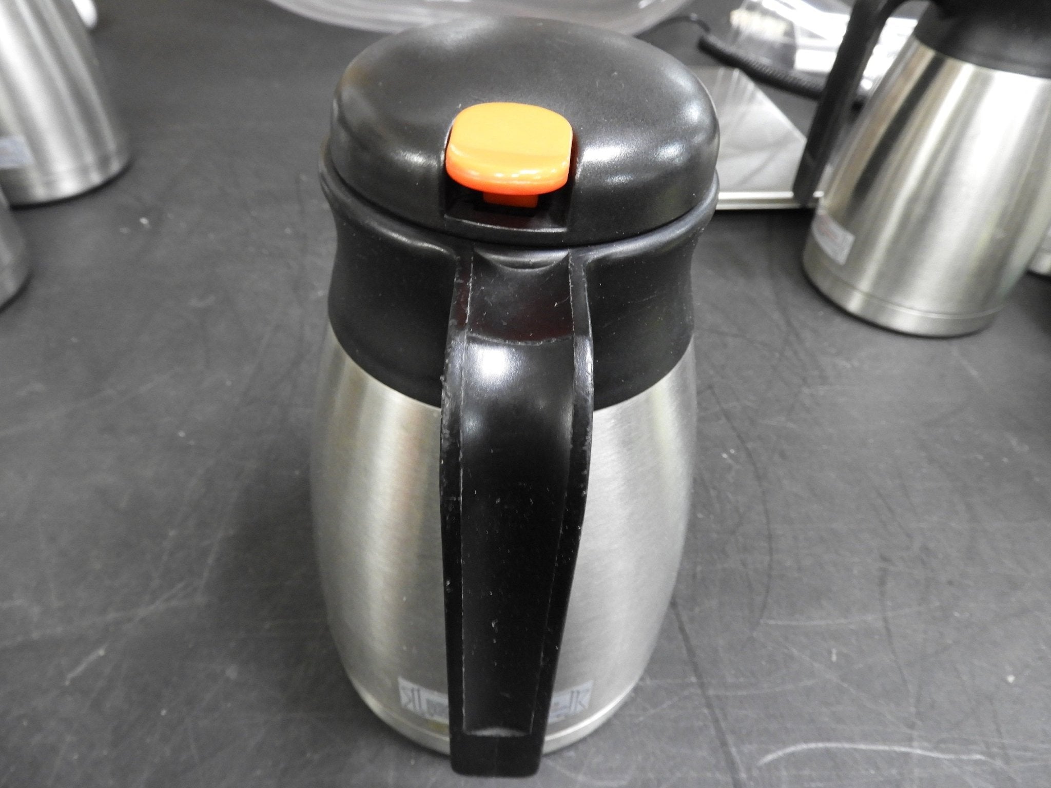 Used Newco 111386 1.2L Vaculator Thermal Carafe - Stainless Steel Decaf - Falcon Restaurant Supply - 2