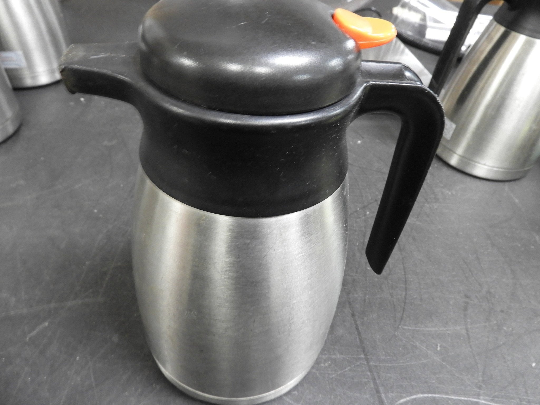 Used Newco 111386 1.2L Vaculator Thermal Carafe - Stainless Steel Decaf - Falcon Restaurant Supply - 3