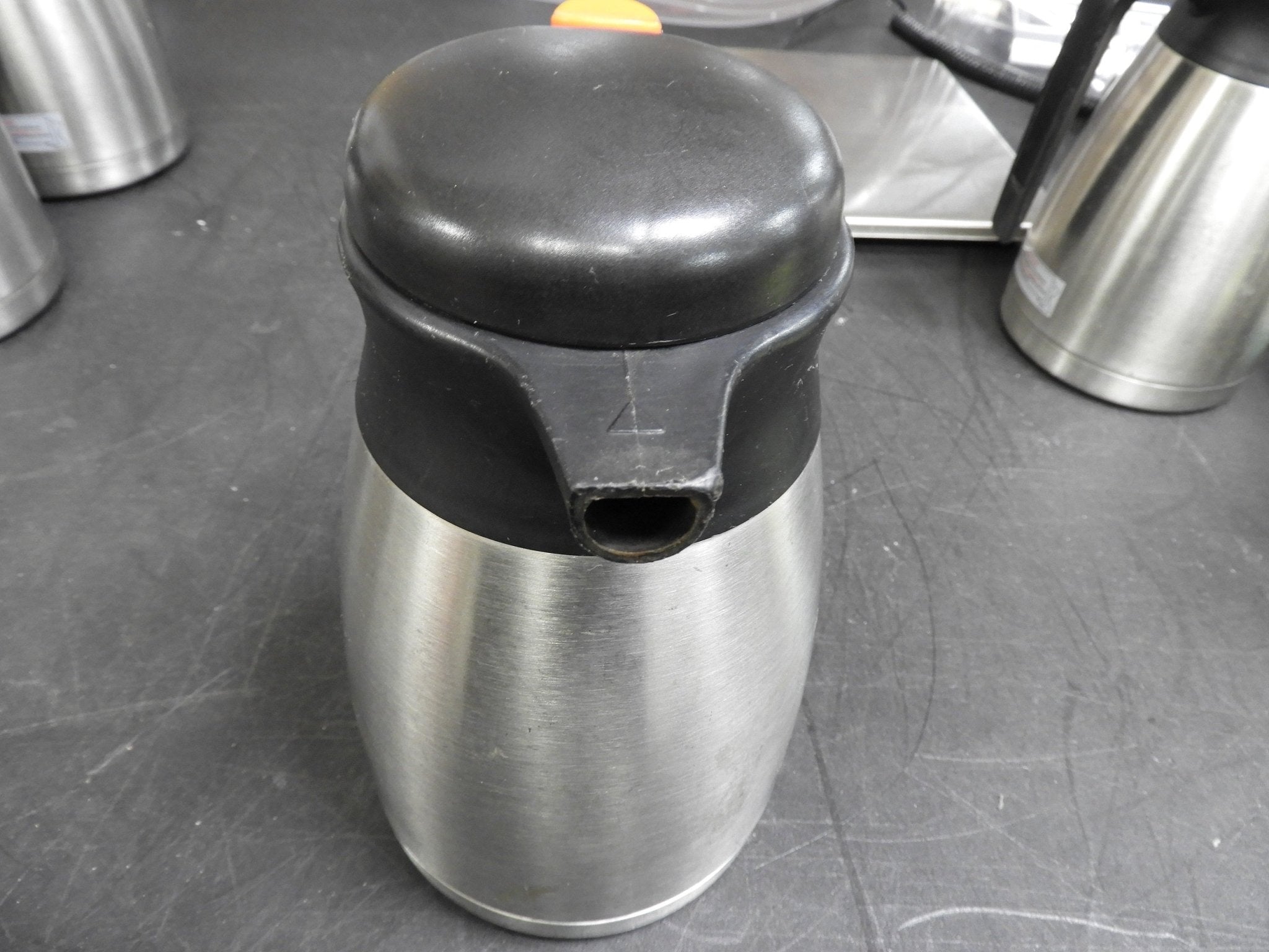 Used Newco 111386 1.2L Vaculator Thermal Carafe - Stainless Steel Decaf - Falcon Restaurant Supply - 4