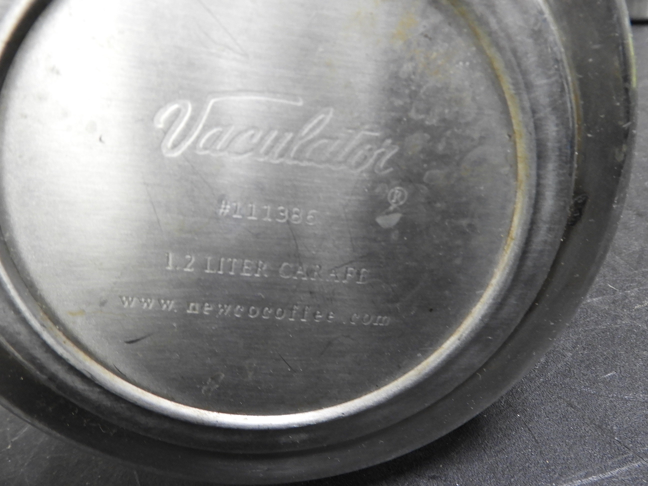 Used Newco 111386 1.2L Vaculator Thermal Carafe - Stainless Steel Decaf