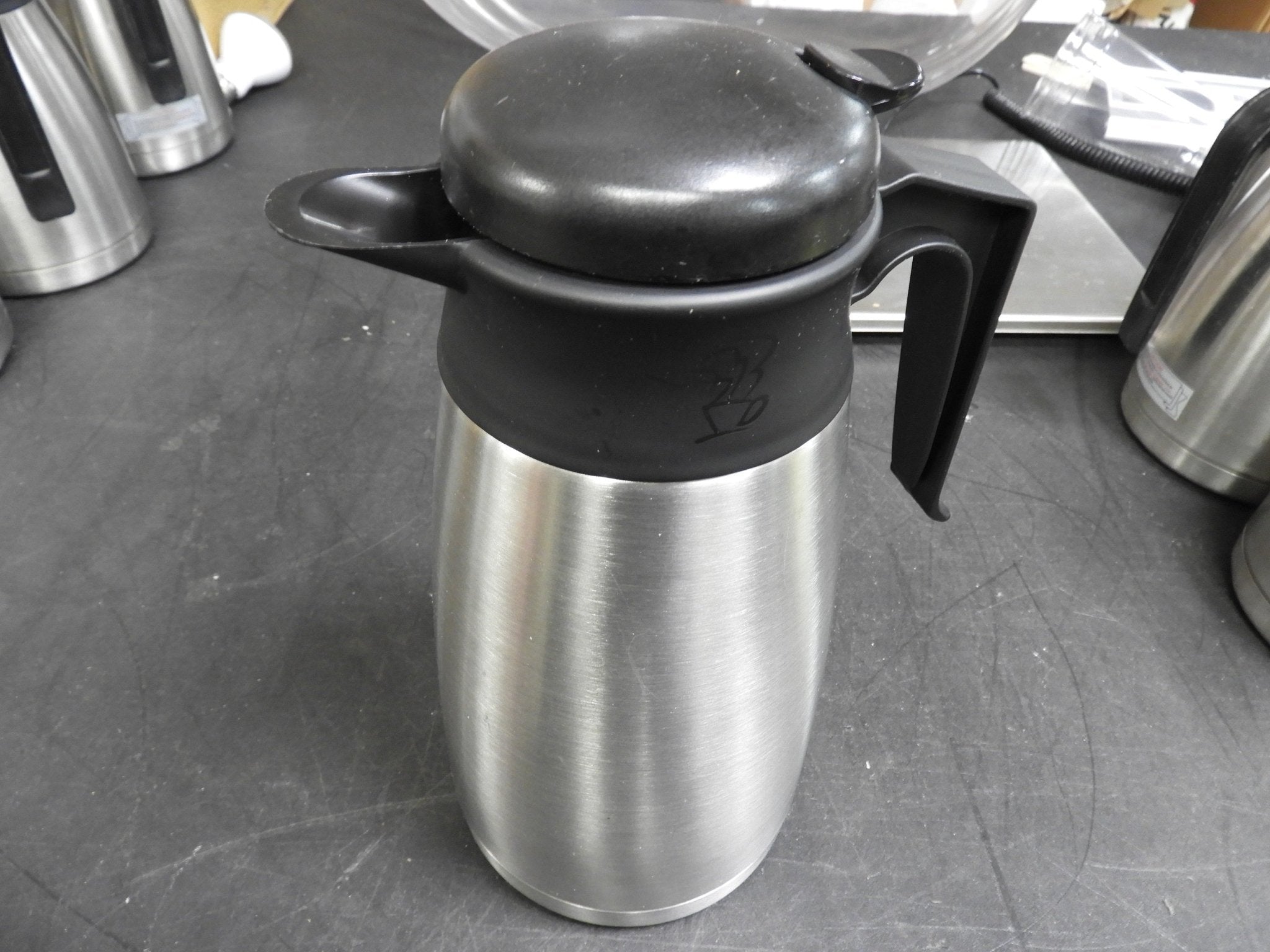 Used Newco 109357 1.6L Tall SS Lined Vaculator Thermal Carafe Server - Falcon Restaurant Supply - 3