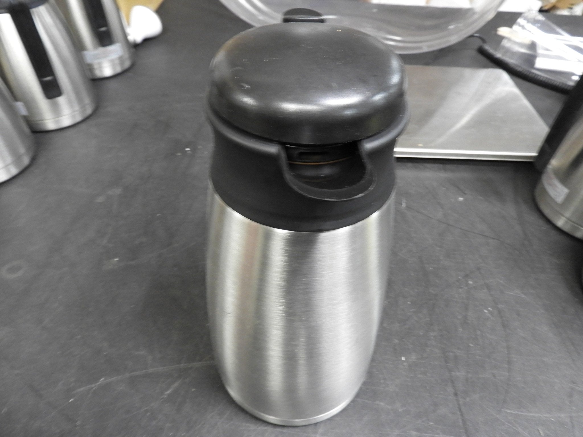 Used Newco 109357 1.6L Tall SS Lined Vaculator Thermal Carafe Server - Falcon Restaurant Supply - 4