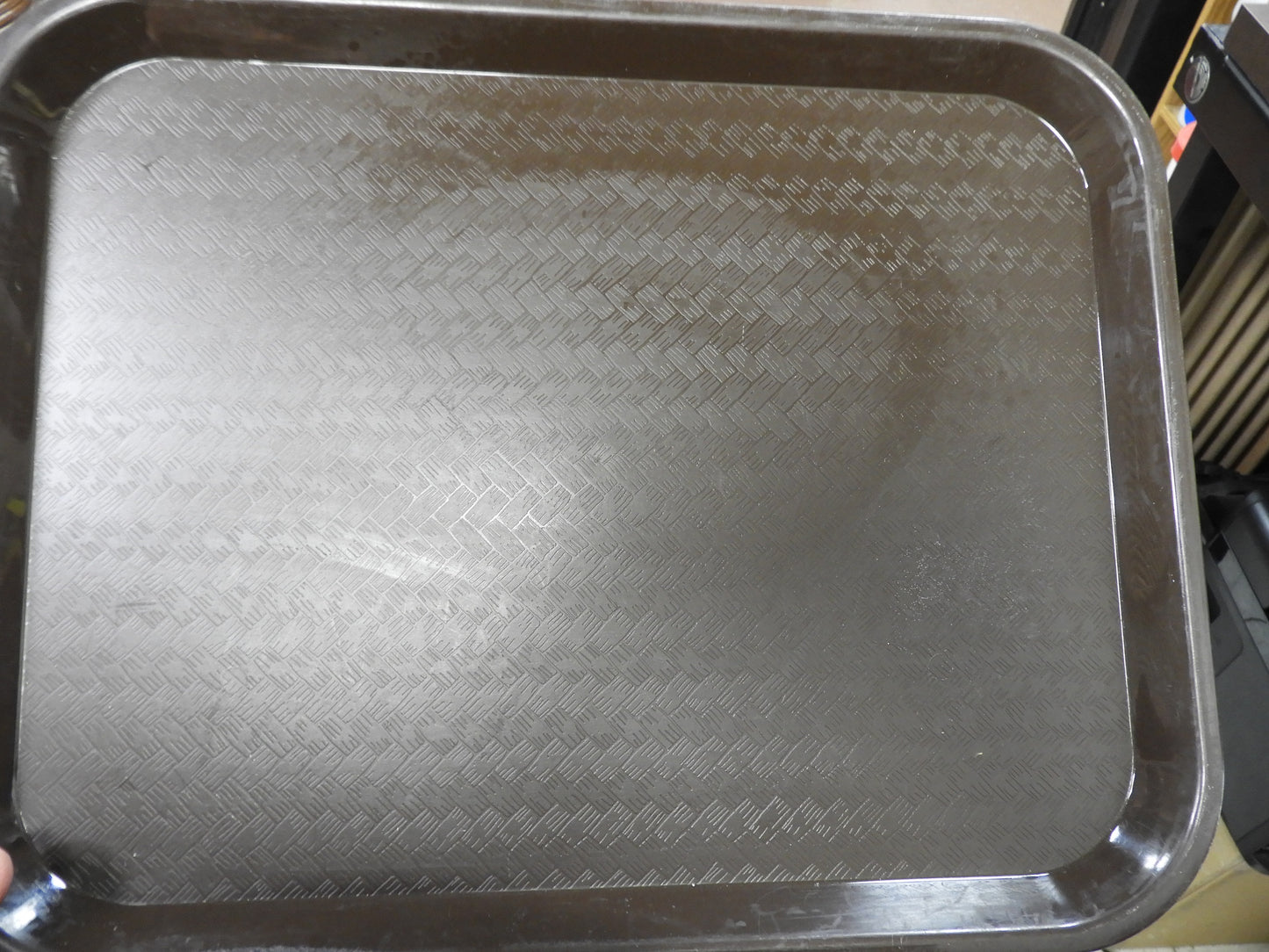 Carlisle Brown CT141803 Cafe 14" x 18" Black Standard Plastic Fast Food Tray