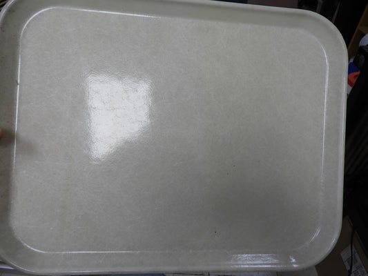 Used Cambro 1418148 14" x 18" Rectangular Plastic Serving Tray Fiberglass Camtray