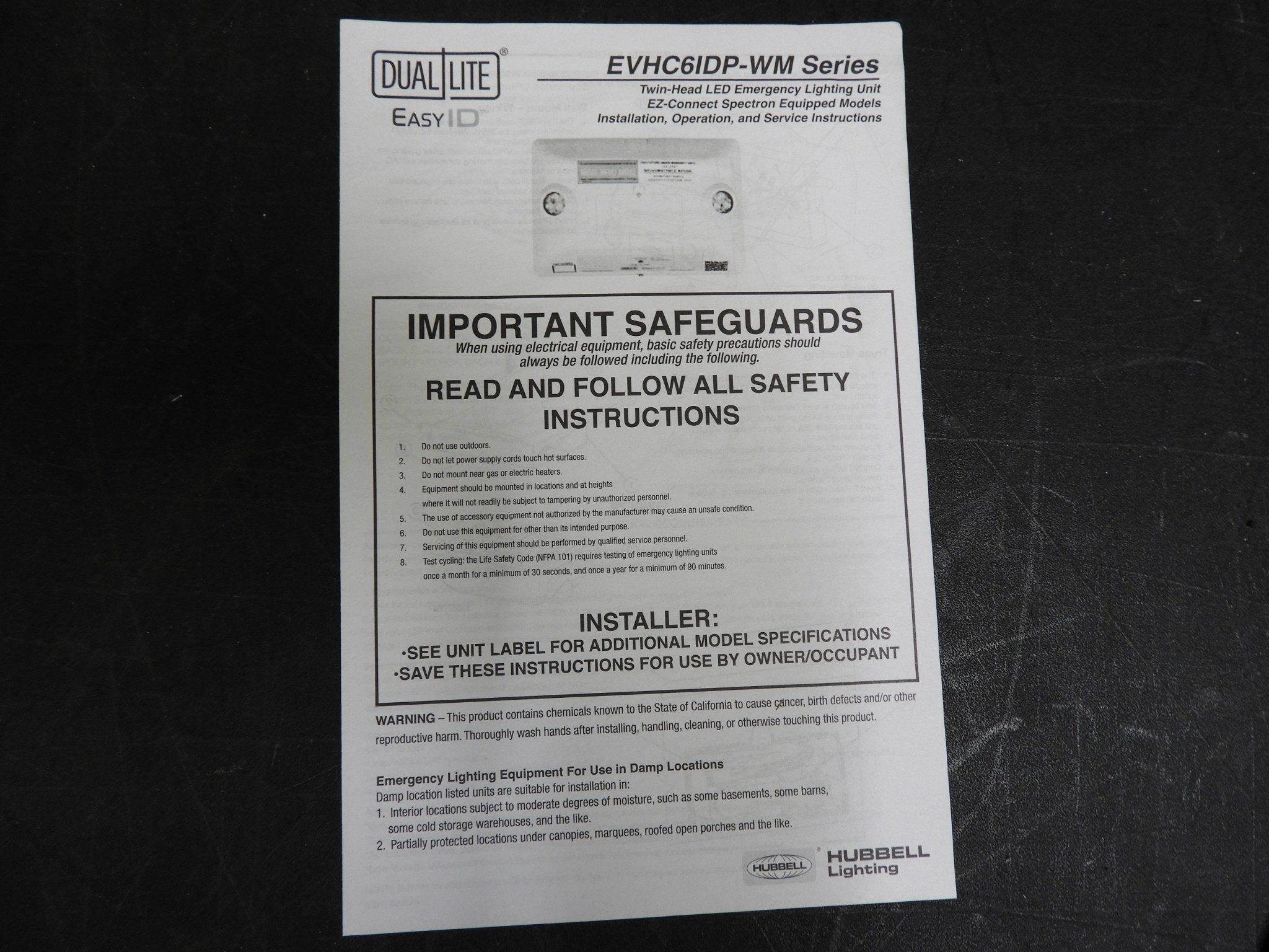 New Dual Lite Commercial Emergency LED Light EVHC6IDP - 0 - WM - Falcon Restaurant Supply - 5