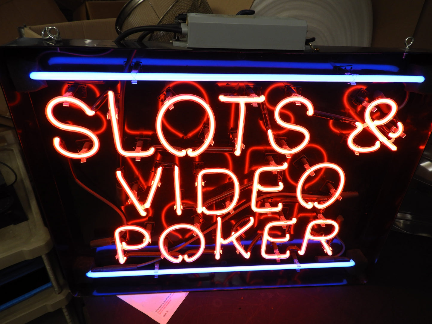 Slots & Video Poker Neon Sign 24"X31"