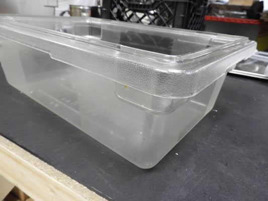 Used Rubbermaid Clear Polycarbonate Food Storage Box  18" x 12" x 6 - 3.5 Gallons