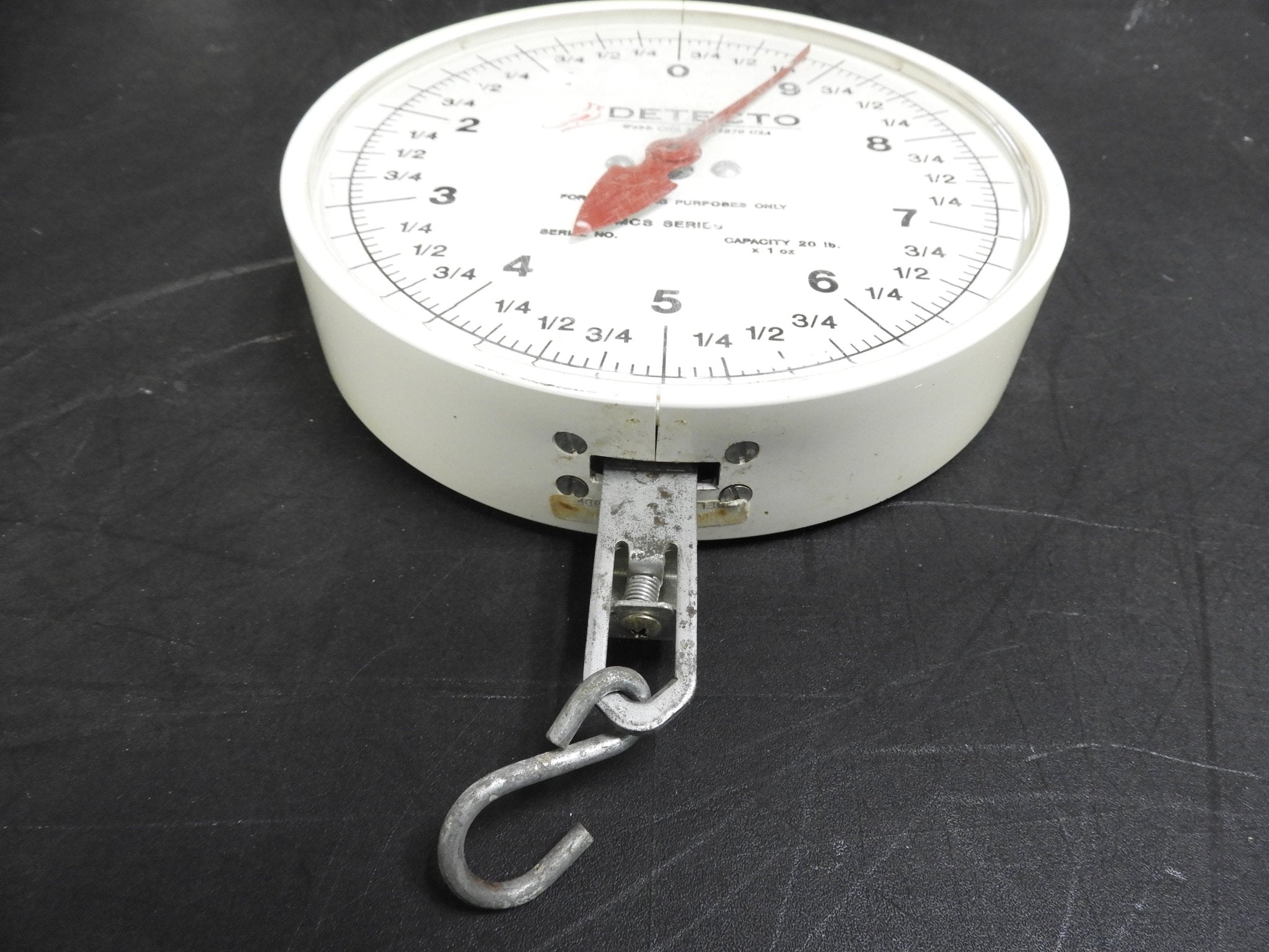 Used Cardinal Detecto MCS-20F 20lb Dual Faced Hanging Scale