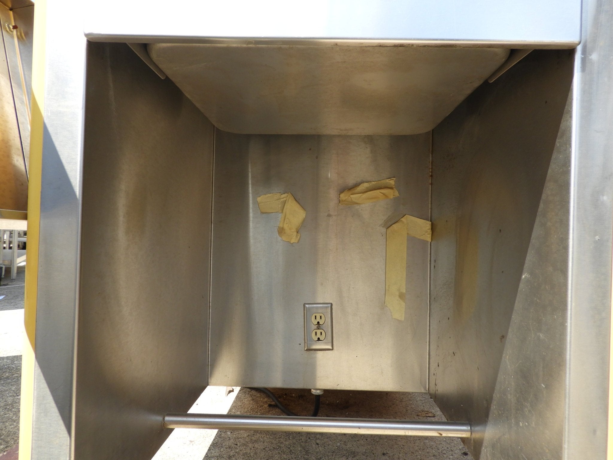 Used Colorpoint Stainless Steel Portable Work Station with Foldable Shelf - SS45 - Falcon Restaurant Supply - 2