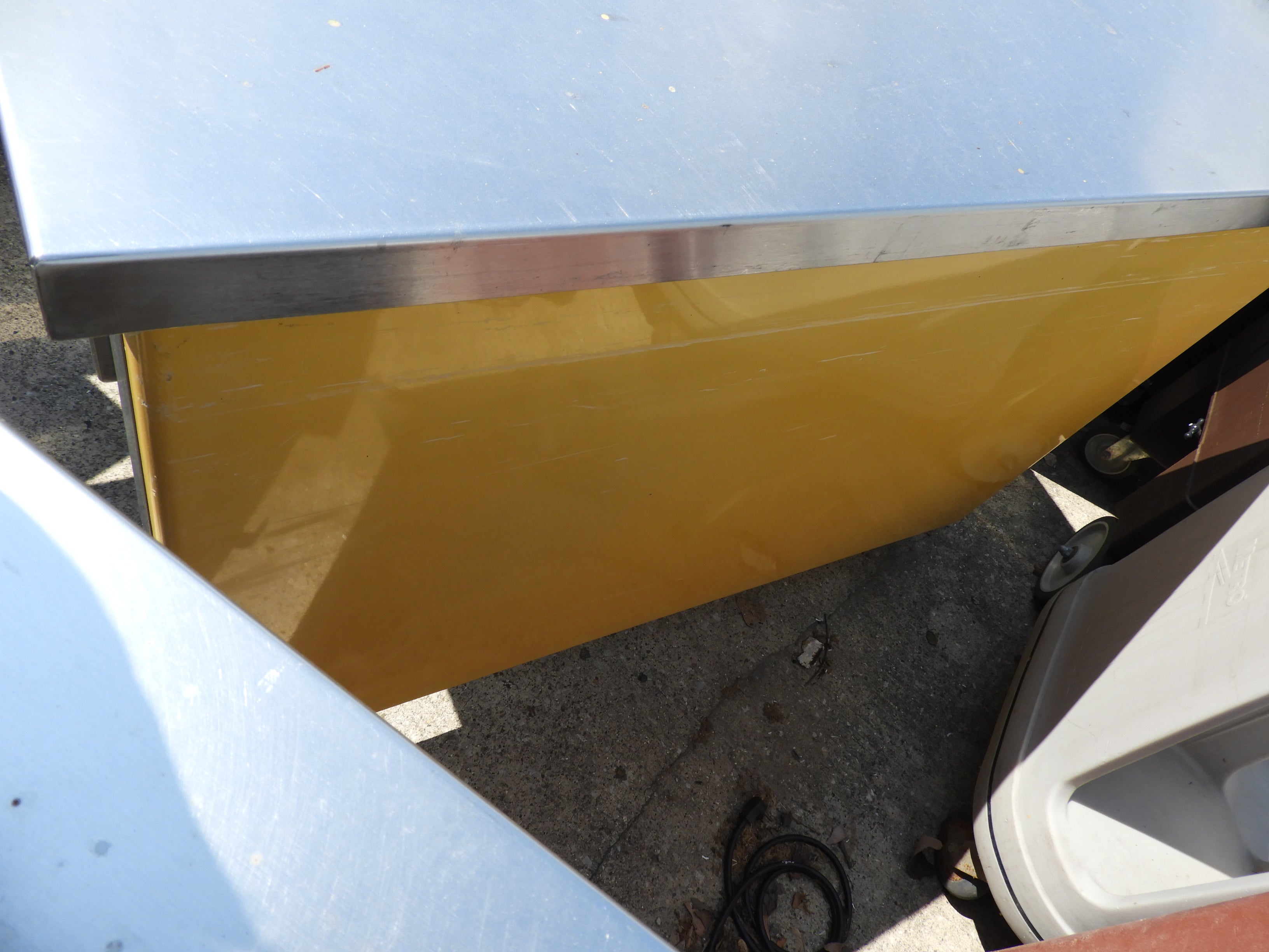 Used Colorpoint Stainless Steel Portable Work Station with Foldable Shelf - SS45