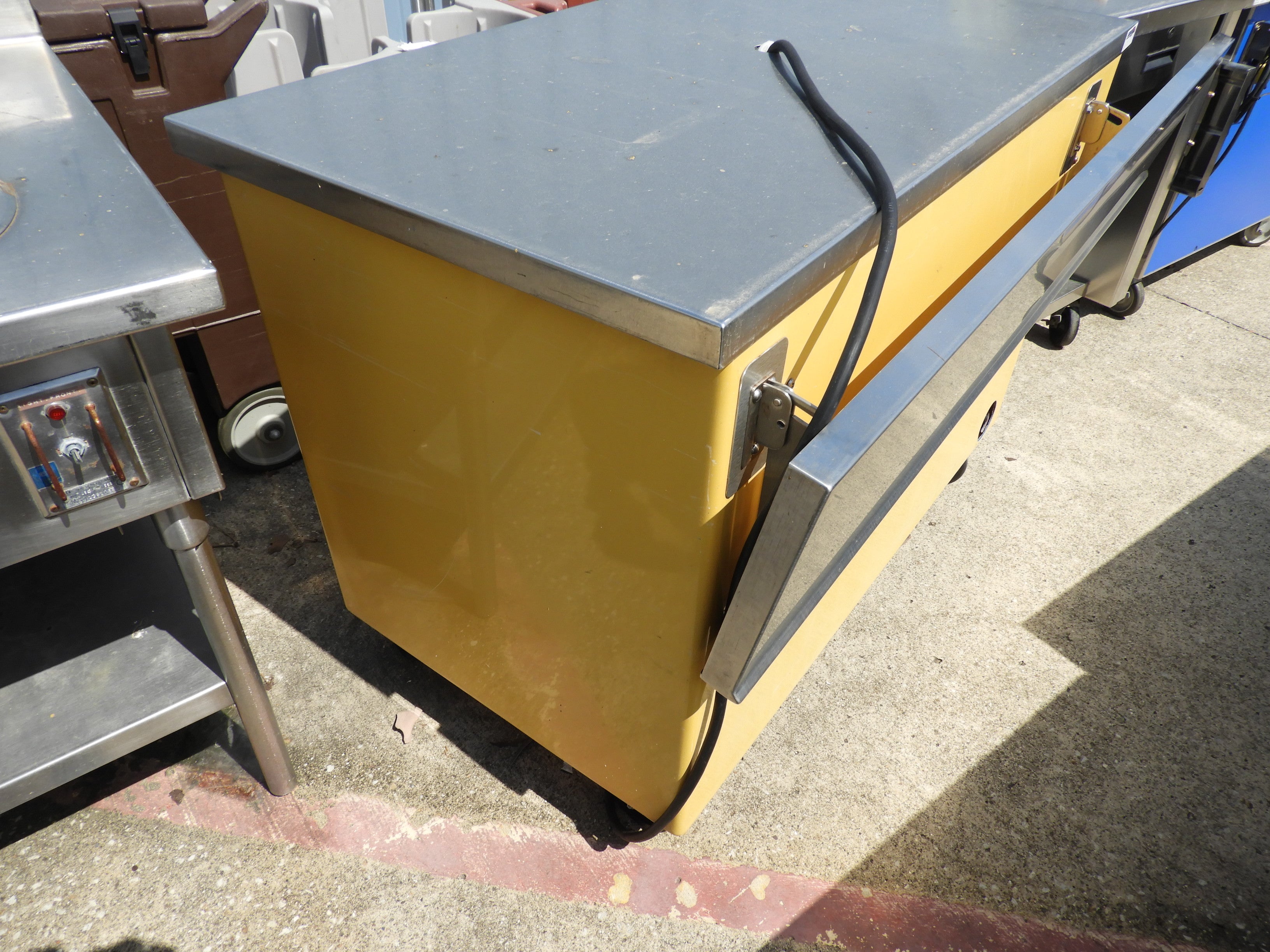 Used Colorpoint Stainless Steel Portable Work Station with Foldable Shelf - SS45