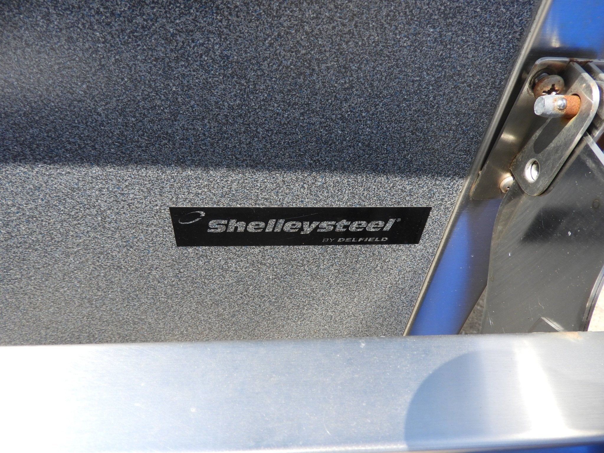 Used Shelleysteel Stainless Steel Portable Work Station with Folding Shelf - SS47 - Falcon Restaurant Supply - 2