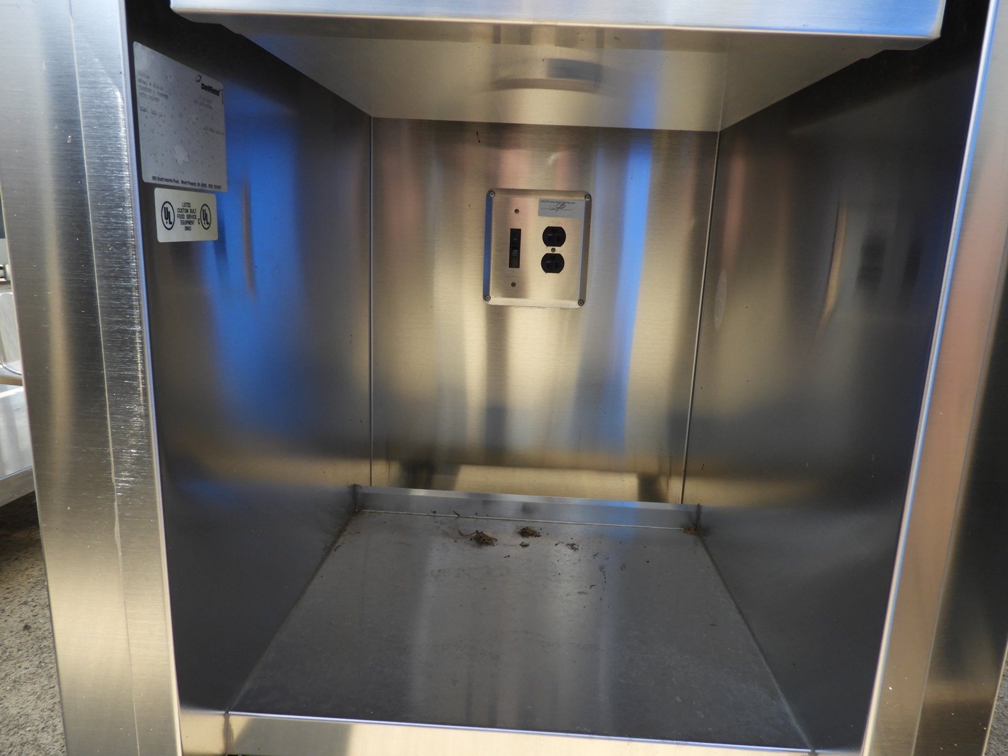 Used Shelleysteel Stainless Steel Portable Work Station with Folding Shelf - SS47 - Falcon Restaurant Supply - 6