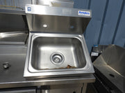 Used Small Stainless Steel Wall Mounted Hand Washing Sink - SS34 - Falcon Restaurant Supply - 1